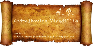 Andrejkovics Virgília névjegykártya